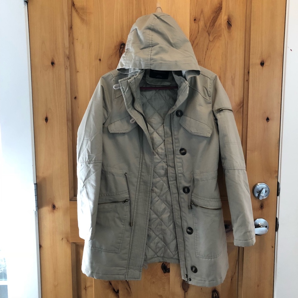 Hooded Drawstring Padded Jacket
